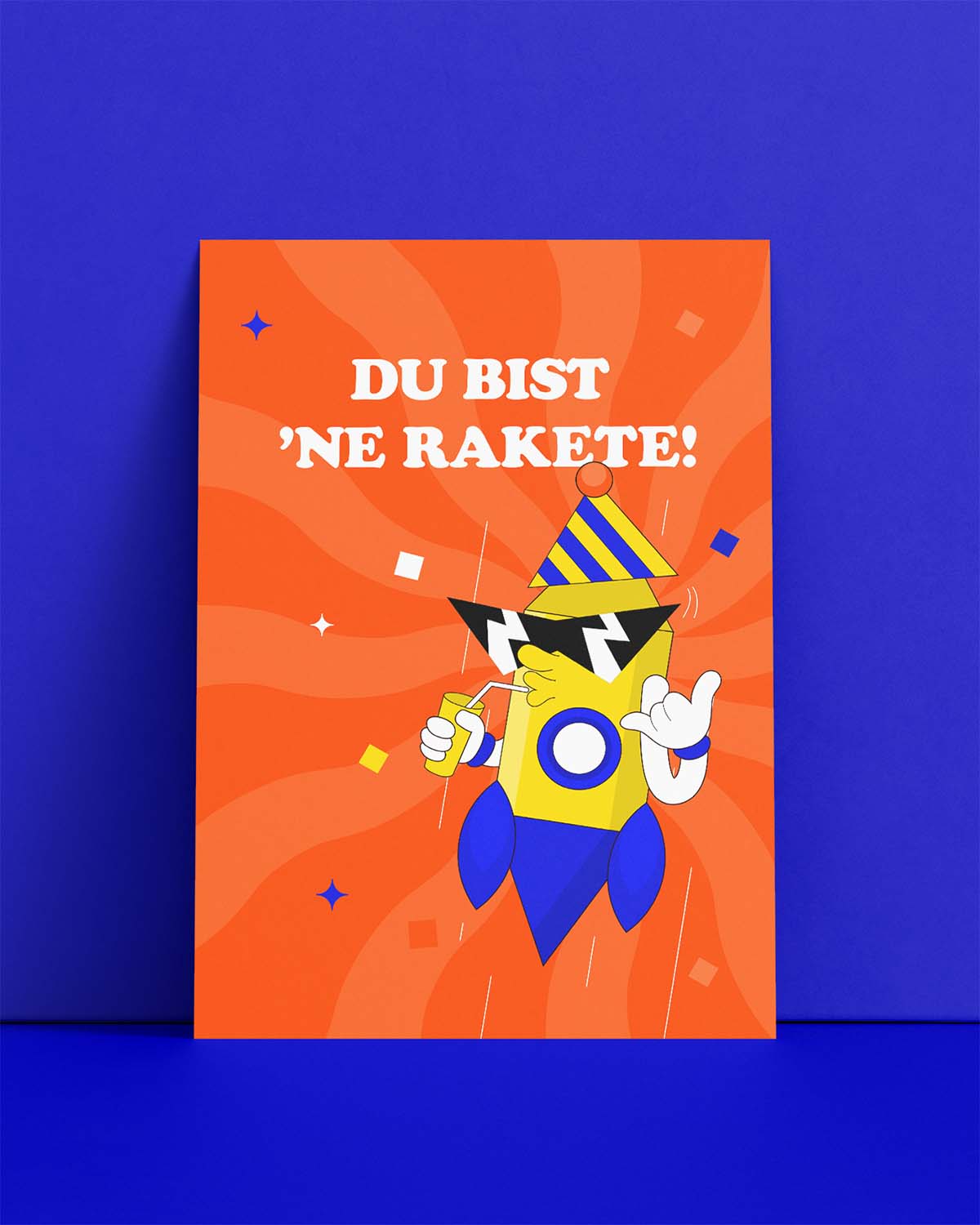 Geburtstagskarte: Du bist eine Rakete