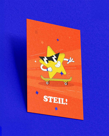 Glückwunschkarte: Steil!