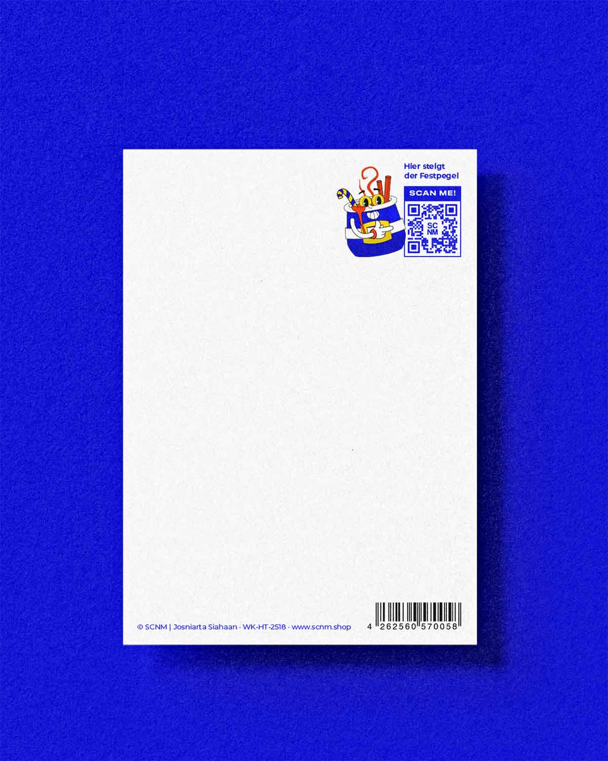 Weihnachtskarte: Ho Ho Hoch die Tassen