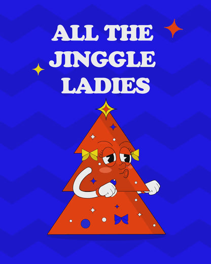 Weihnachtskarte: All the jinggle ladies