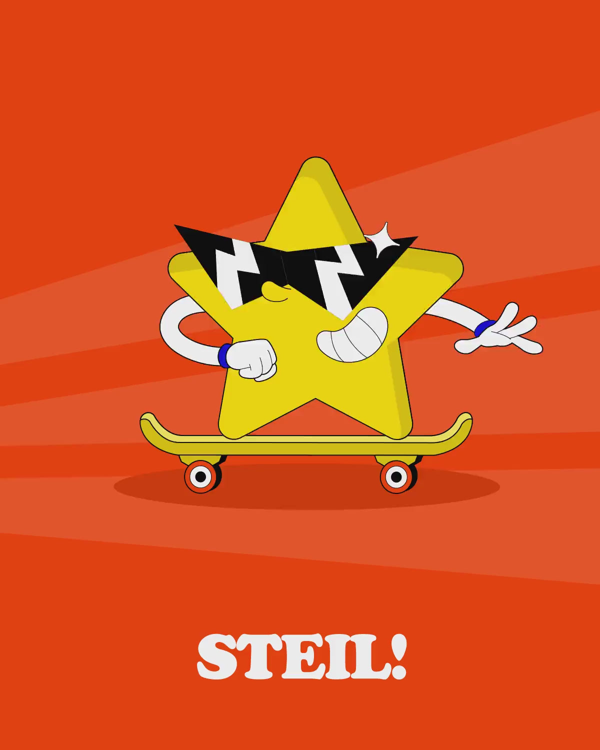 Glückwunschkarte: Steil!