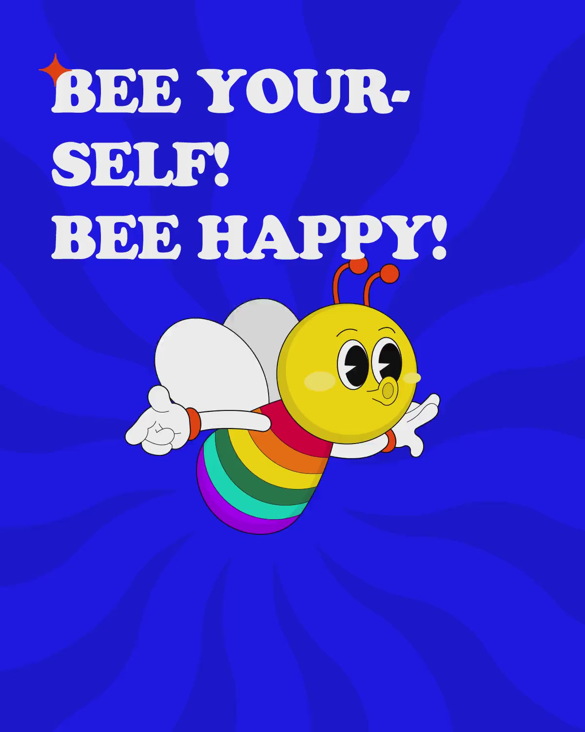 Pridekarte: Bee yourself, bee happy